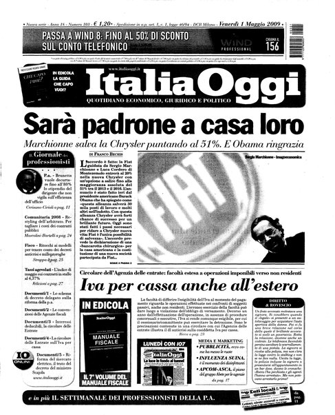 Italia oggi : quotidiano di economia finanza e politica